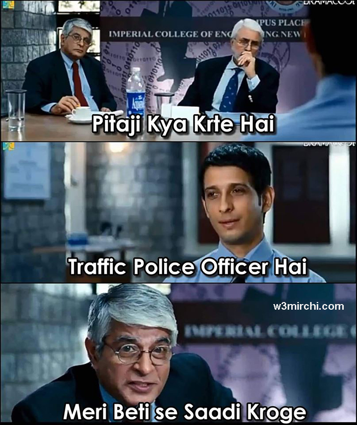 Traffic Police Joke in Hindi